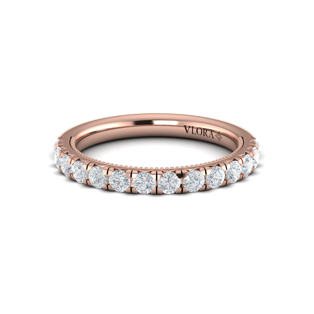 14kt Rose Gold Womens Matching Wedding Band