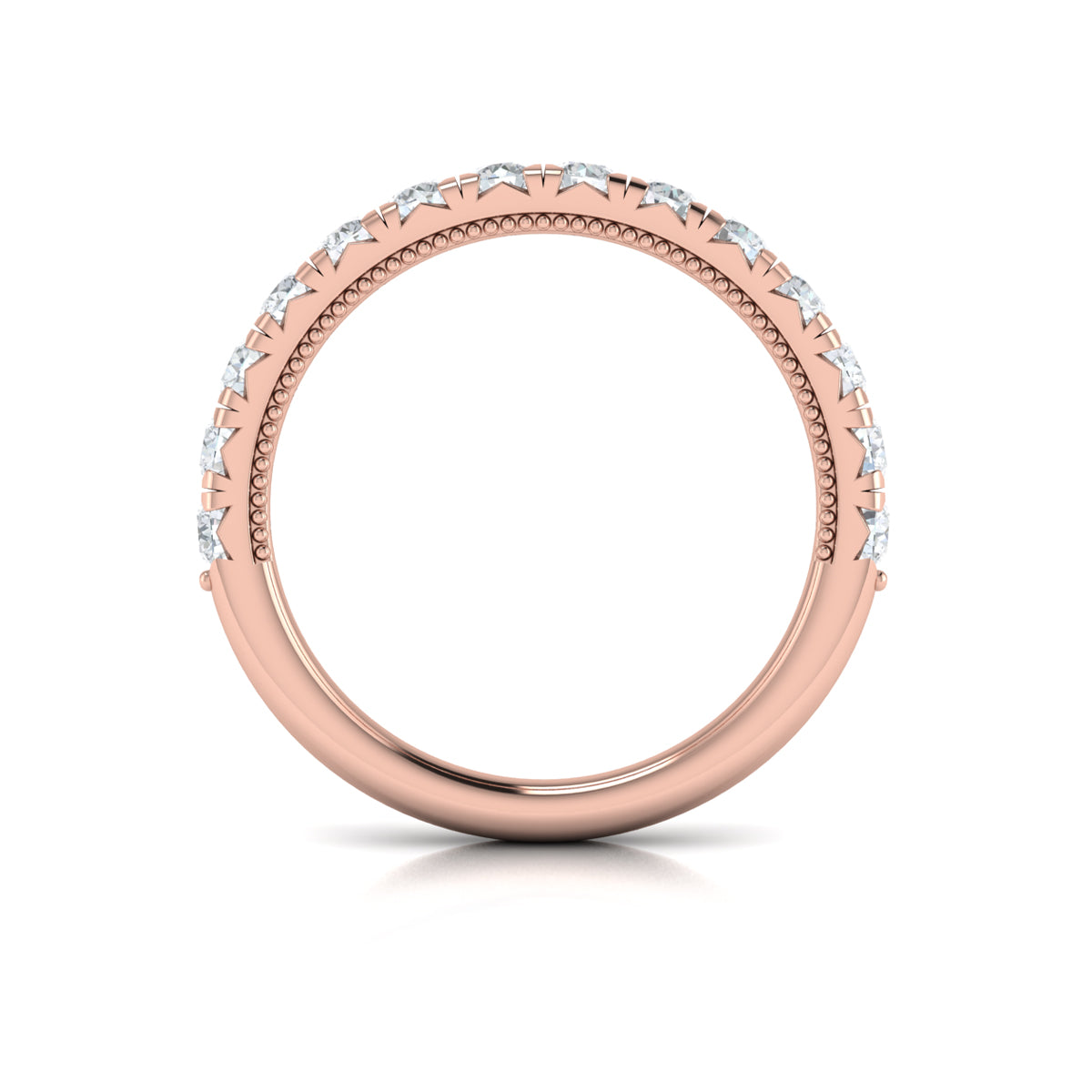 14kt Rose Gold Womens Matching Wedding Band