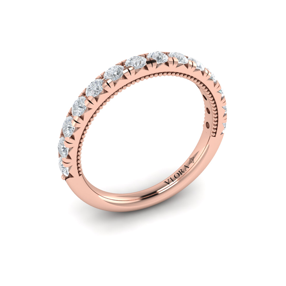 14kt Rose Gold Womens Matching Wedding Band