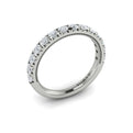 14K White Gold Diamond Womens Wedding Band