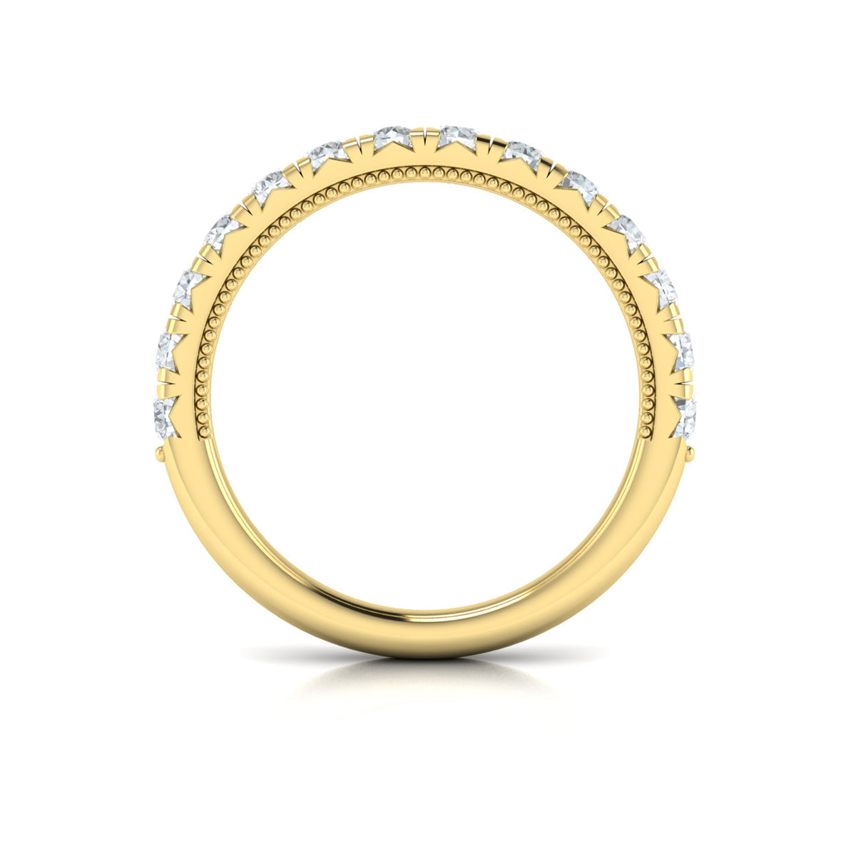 14kt Yellow Gold Womens Matching Wedding Band