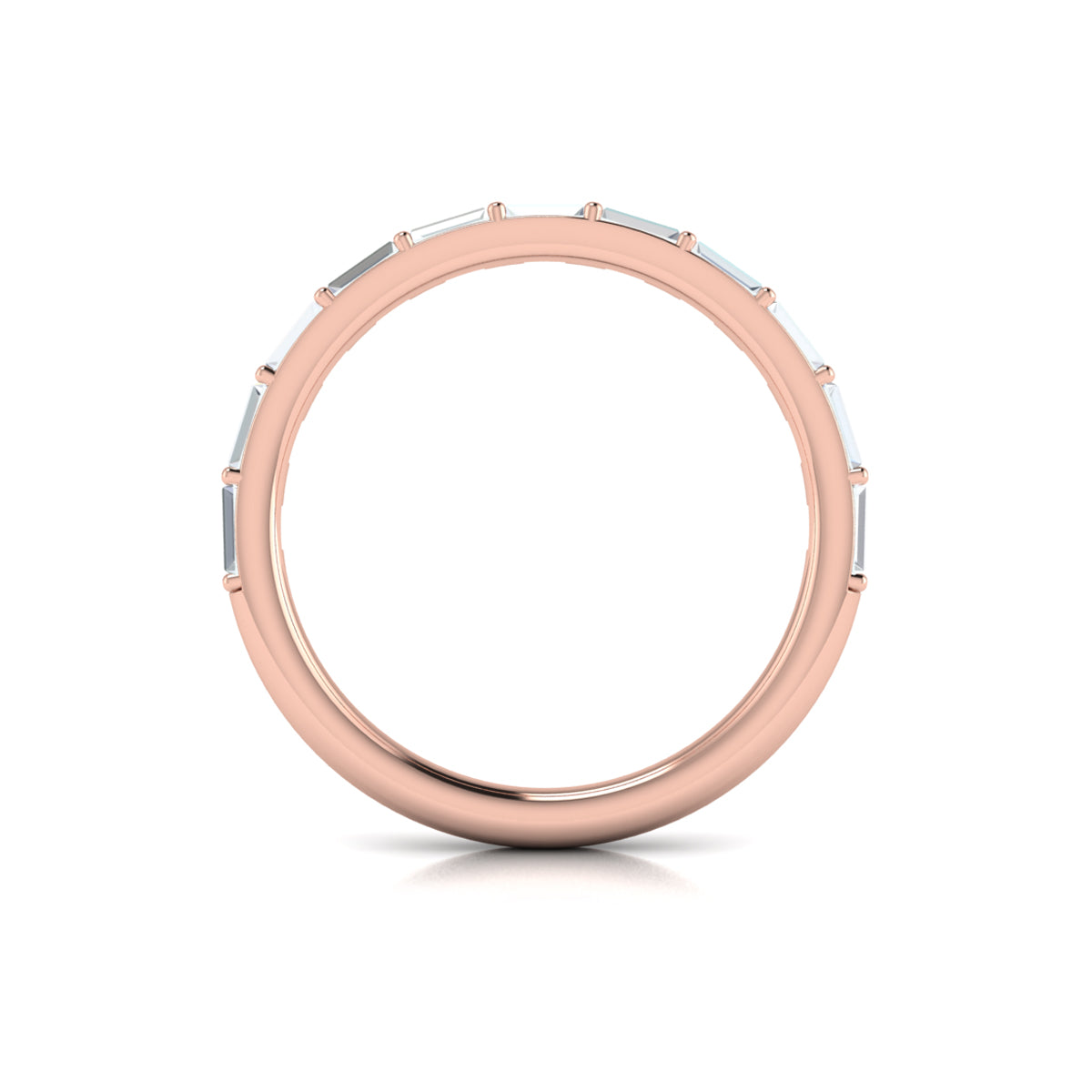 18kt Rose Gold Womens Matching Wedding Band