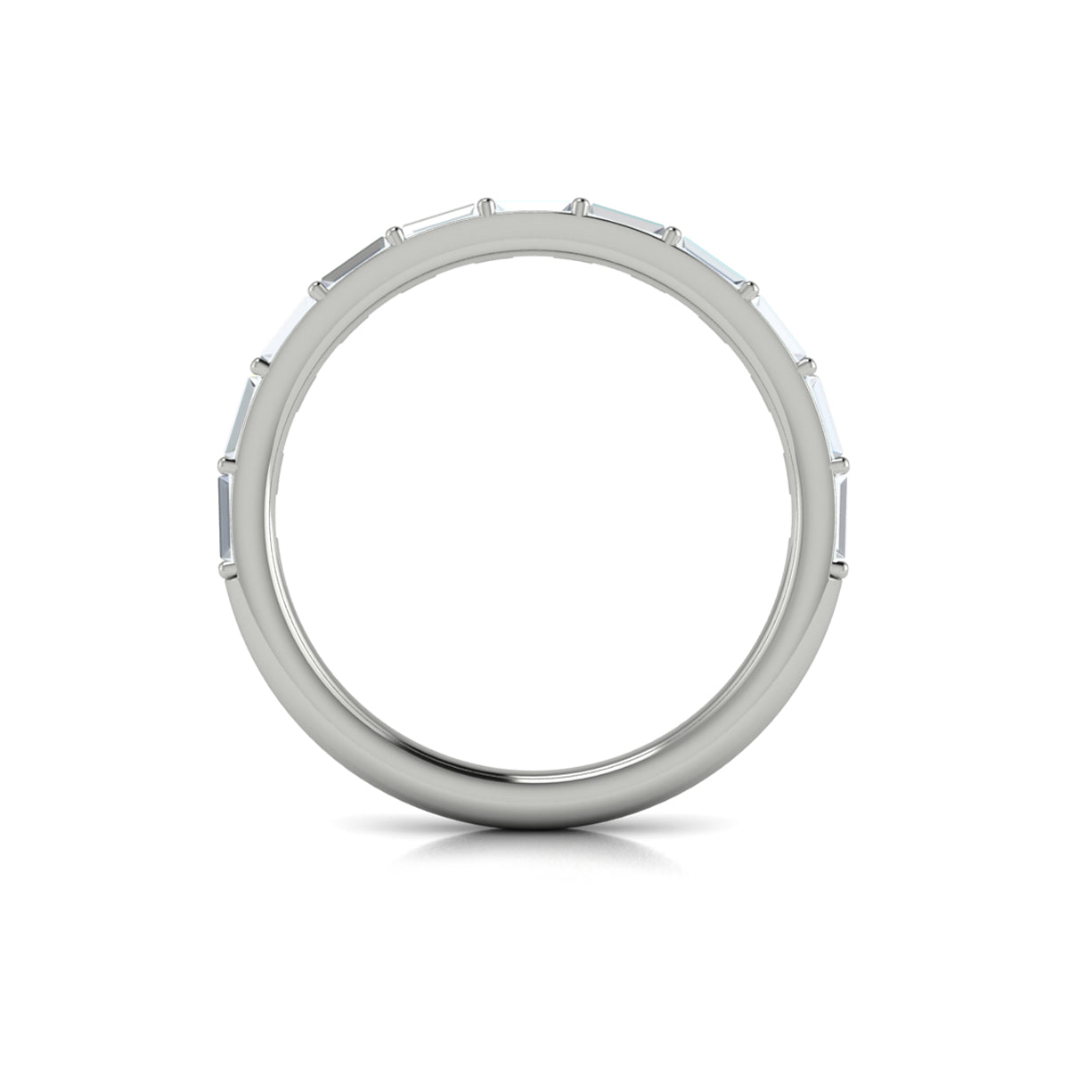 14K White Gold Diamond Womens Matching Wedding Band