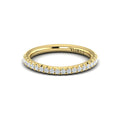 14kt Yellow Gold Pave Diamond Womens Wedding Band