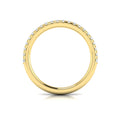 14kt Yellow Gold Pave Diamond Womens Wedding Band