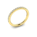 14kt Yellow Gold Pave Diamond Womens Wedding Band