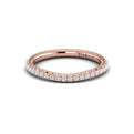 14kt Rose Gold Pave Diamond Womens Matching Wedding Band