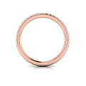 14kt Rose Gold Pave Diamond Womens Matching Wedding Band