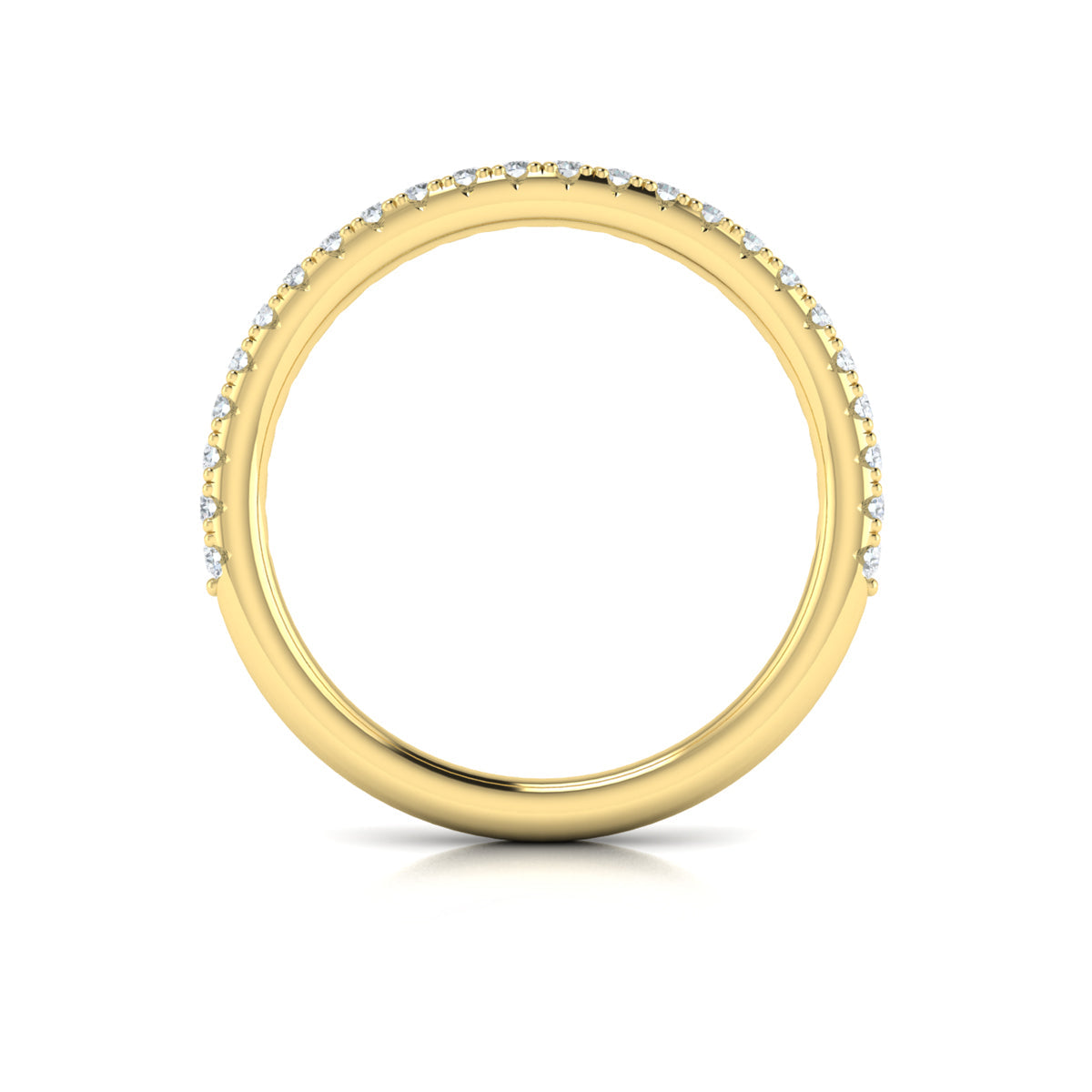 18kt Yellow Gold Diamond Womens Matching Wedding Band