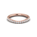 14kt Rose Gold Diamond Womens Matching Wedding Band