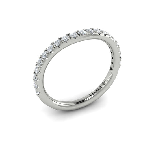 14K White Gold Diamond Womens Matching Wedding Band