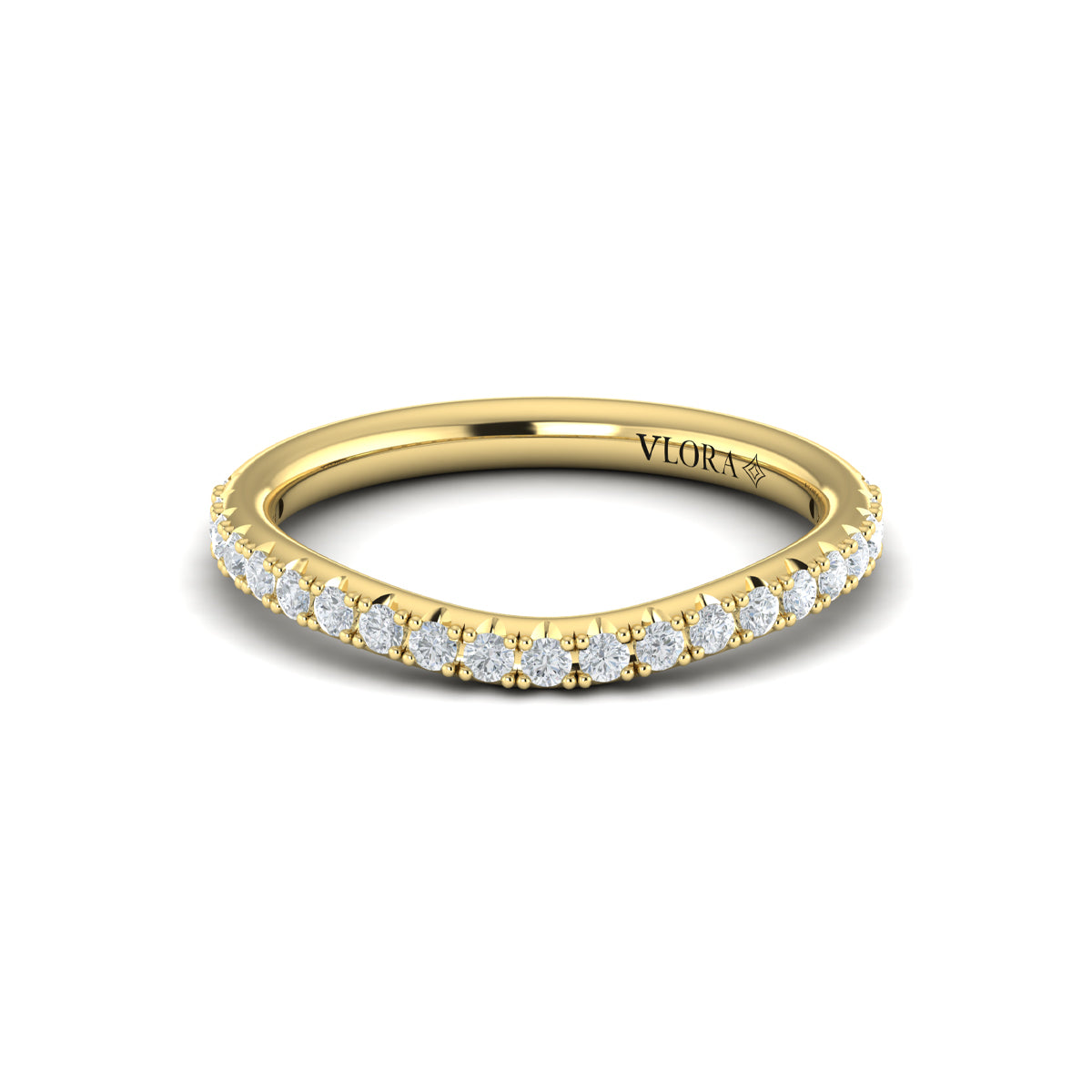 14kt Yellow Gold Womens Diamond Matching Wedding Band
