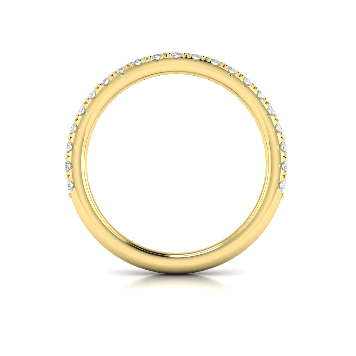 14kt Yellow Gold Womens Diamond Matching Wedding Band