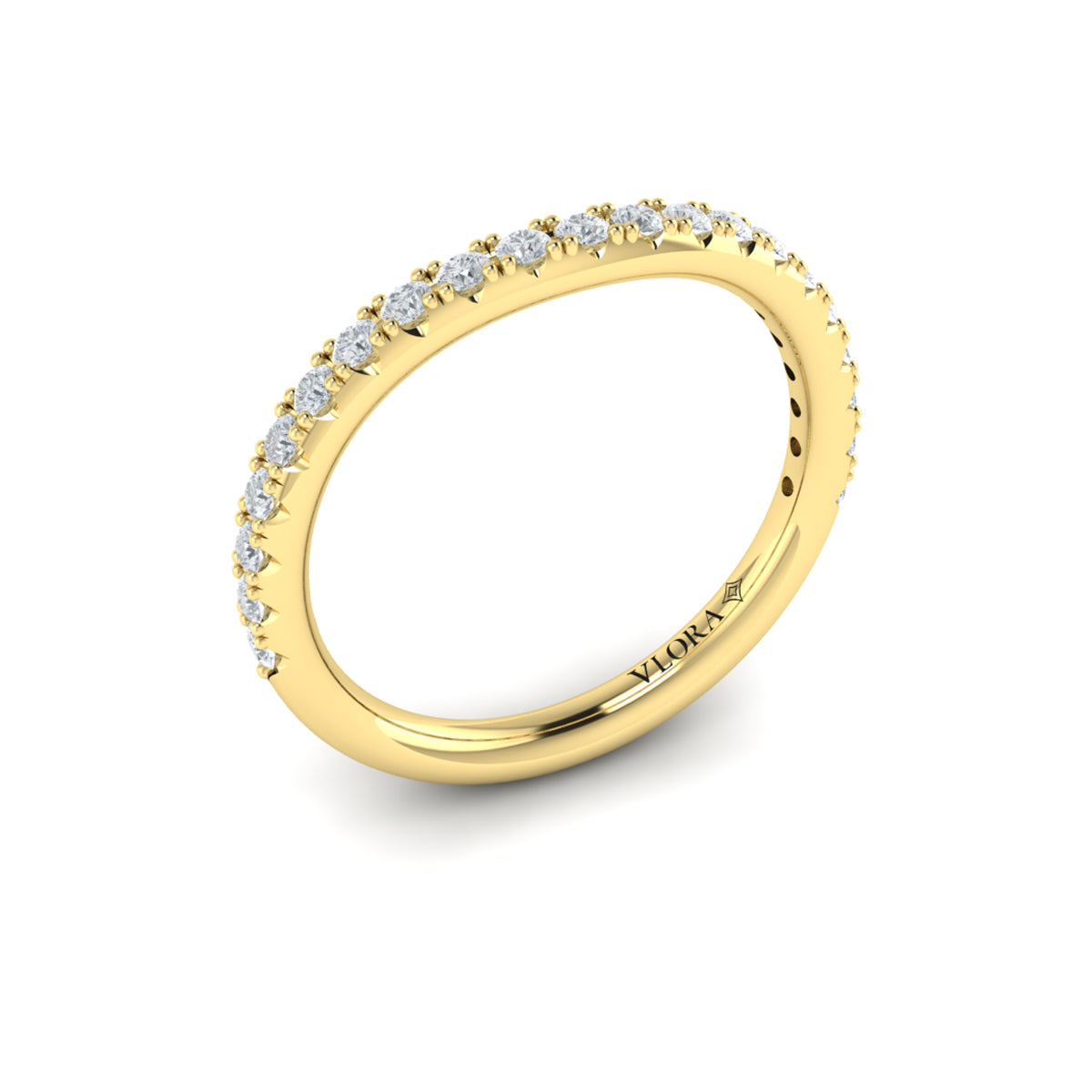 14kt Yellow Gold Womens Diamond Matching Wedding Band