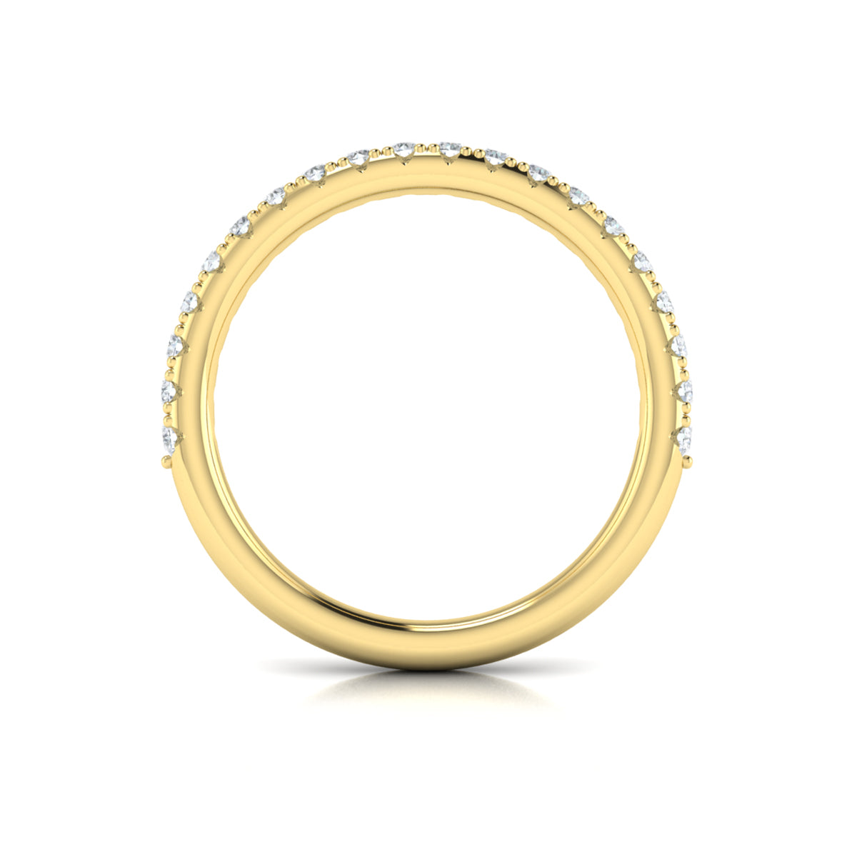 14kt Yellow Gold Diamond Womens Matching Wedding Band