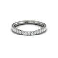 14K White Gold Oval Diamond Womens Wedding Band