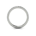 14K White Gold Oval Diamond Womens Wedding Band