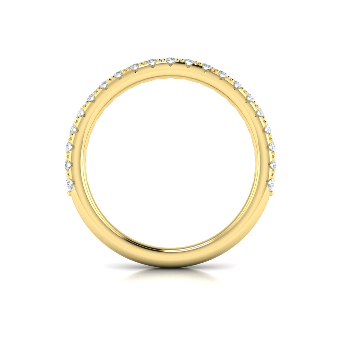 14kt Yellow Gold Diamond Womens Matching Wedding Band