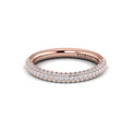 14kt Rose Gold Pave Diamond Womens Wedding Band
