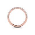14kt Rose Gold Pave Diamond Womens Wedding Band