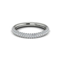 14K White Gold Pave Diamond Womens Wedding Band
