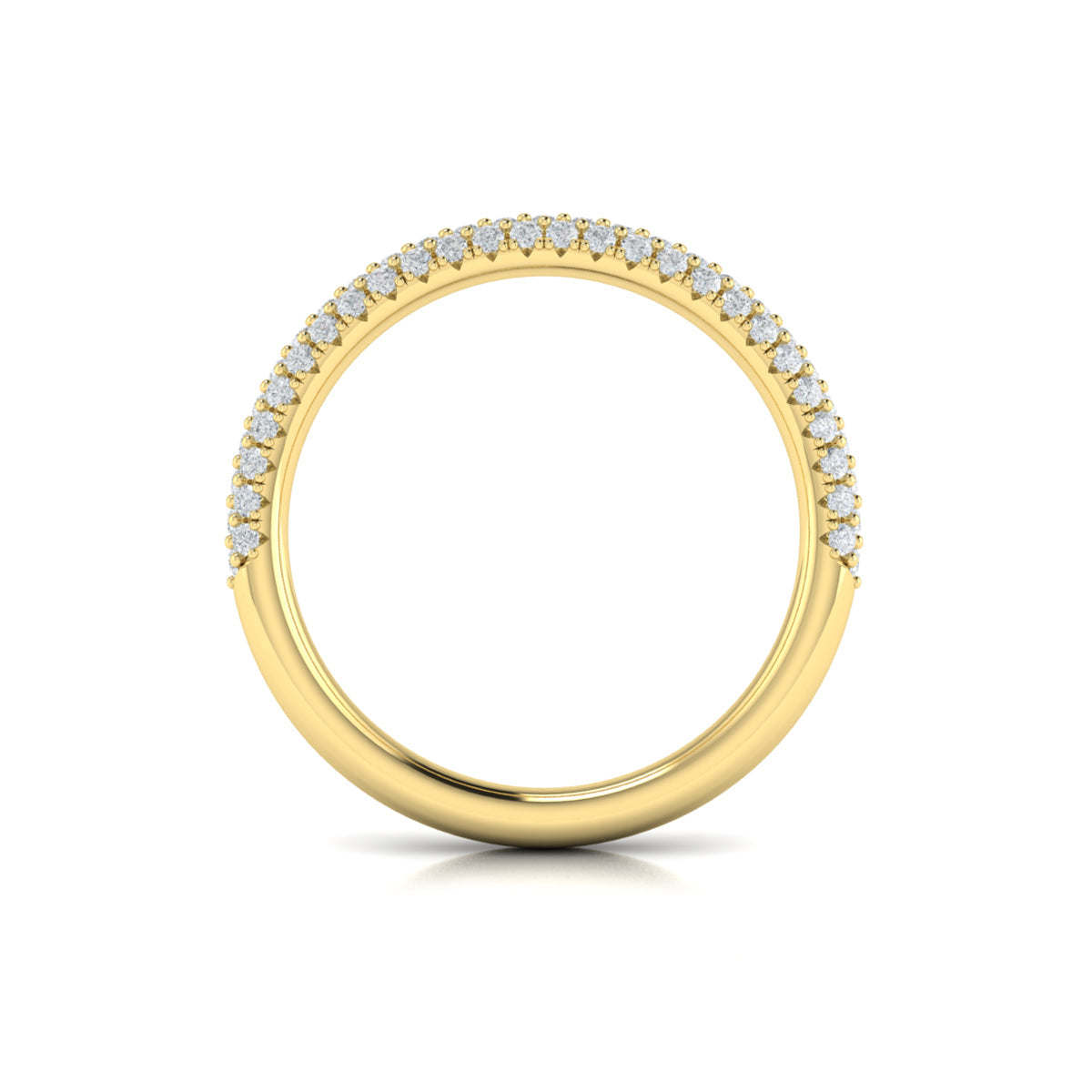 14kt Yellow Gold Diamond Womens Matching Wedding Band