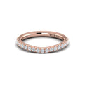 14kt Rose Gold Emerald Cut Womens Wedding Band