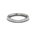 14K White Gold Emerald Cut Diamond Womens Wedding Band