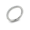 14K White Gold Emerald Cut Diamond Womens Wedding Band