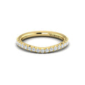 14kt Yellow Gold Emerald Cut Womens Matching Wedding Band