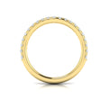 14kt Yellow Gold Emerald Cut Womens Matching Wedding Band