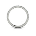 14K White Gold Diamond Womens Matching Wedding Band