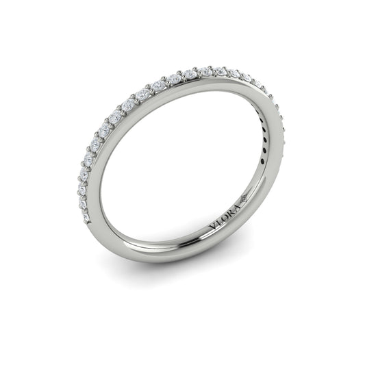 14K White Gold Diamond Womens Matching Wedding Band