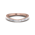 14kt Rose Gold Diamond Womens Matching Wedding Band