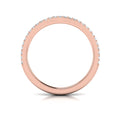 14kt Rose Gold Diamond Womens Matching Wedding Band