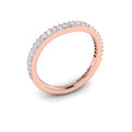 14kt Rose Gold Diamond Womens Matching Wedding Band
