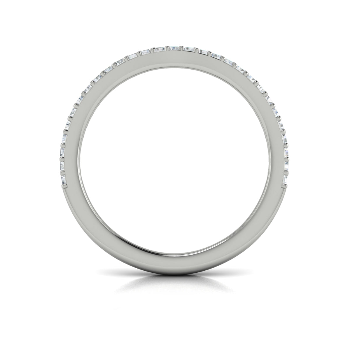 14K White Gold Diamond Womens Matching Wedding Band