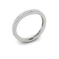 14K White Gold Diamond Womens Matching Wedding Band