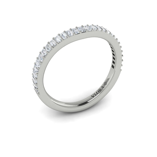 14K White Gold Diamond Womens Matching Wedding Band