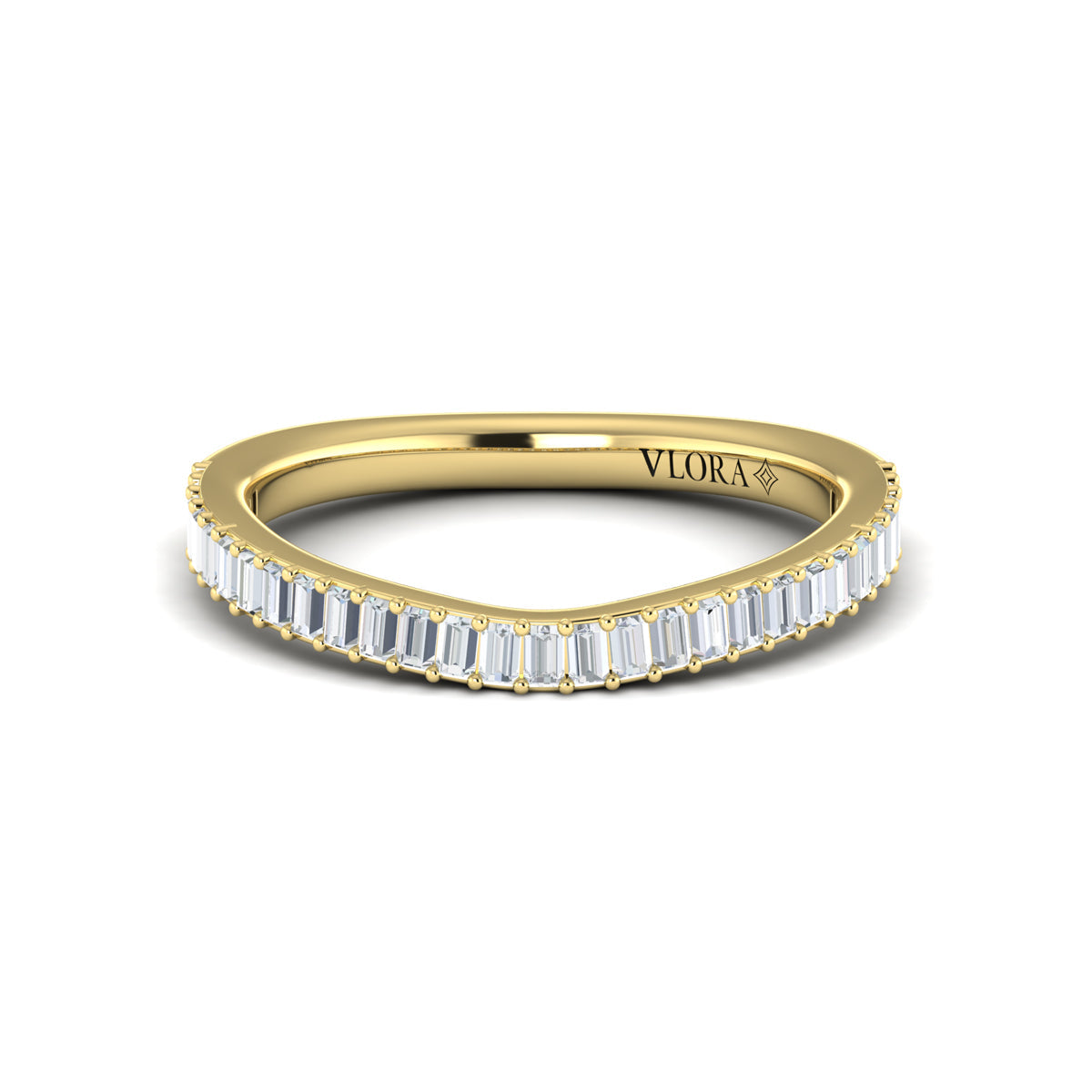 14kt Yellow Gold Diamond Womens Wedding Band