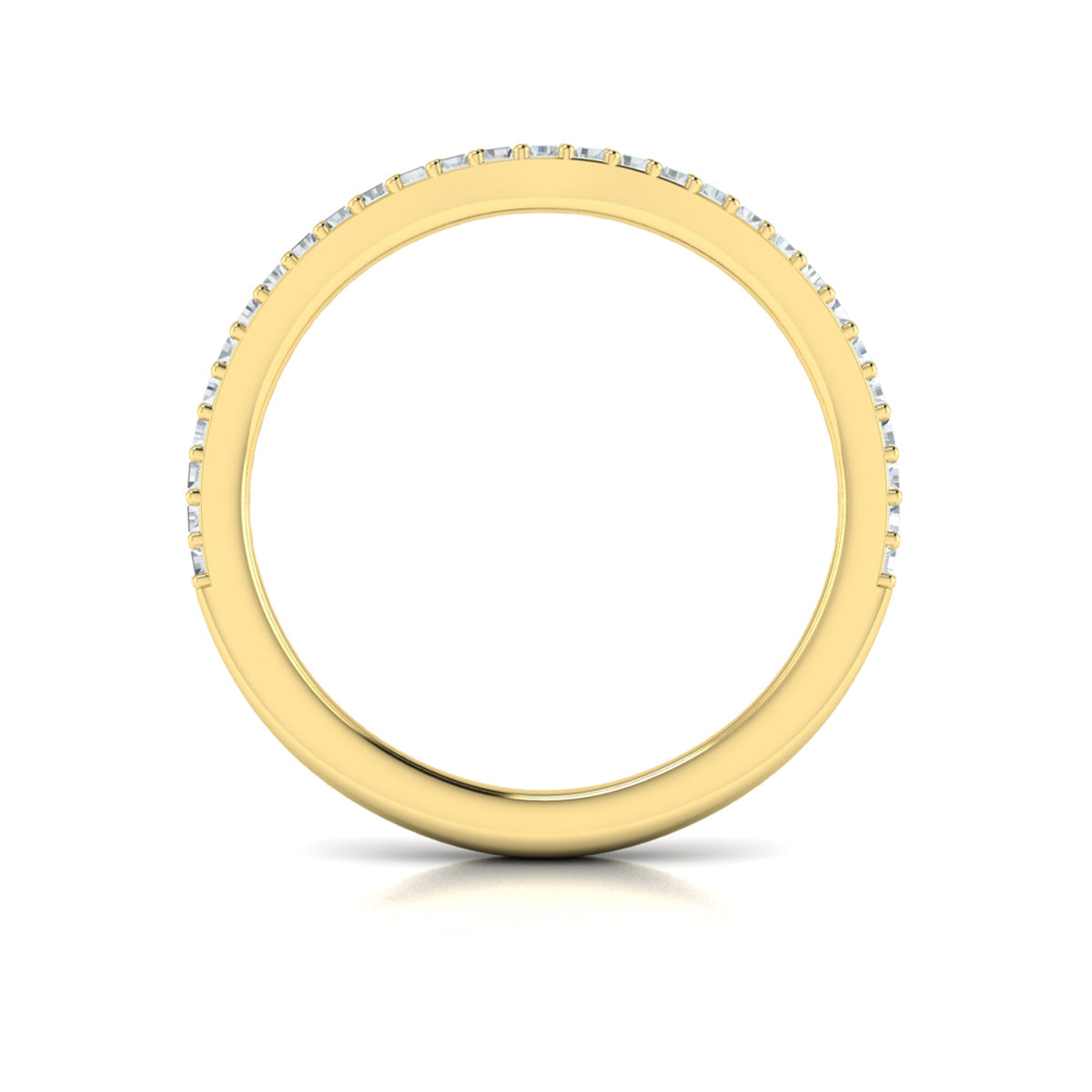 14kt Yellow Gold Diamond Womens Wedding Band