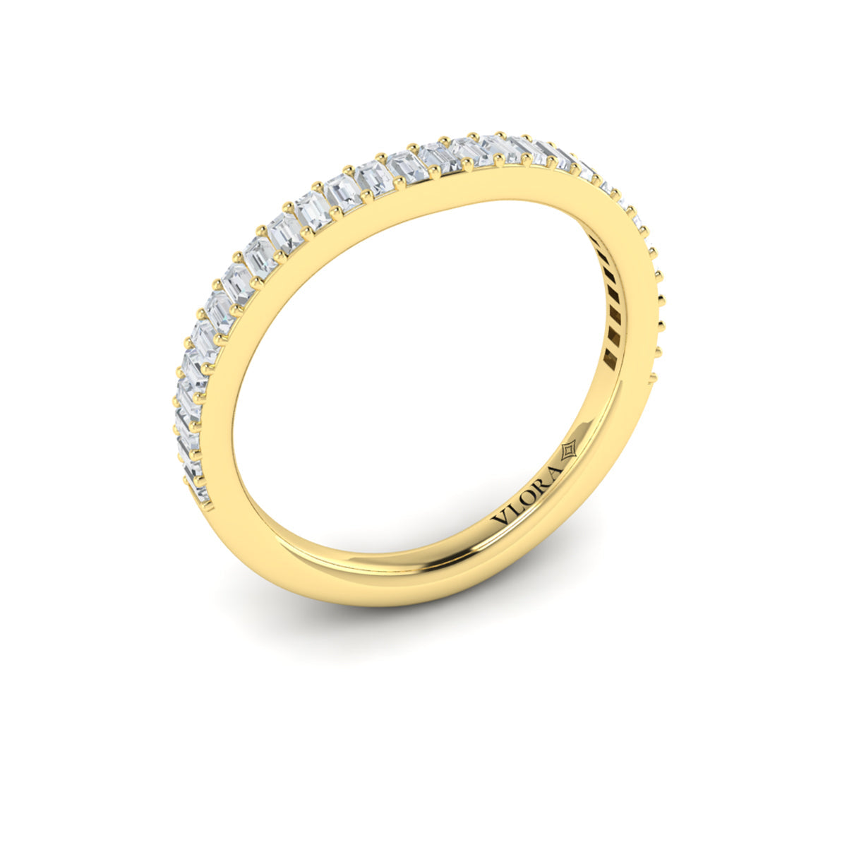 14kt Yellow Gold Diamond Womens Wedding Band