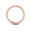 14kt Rose Gold Diamond Womens Matching Wedding Band