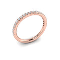 14kt Rose Gold Diamond Womens Matching Wedding Band