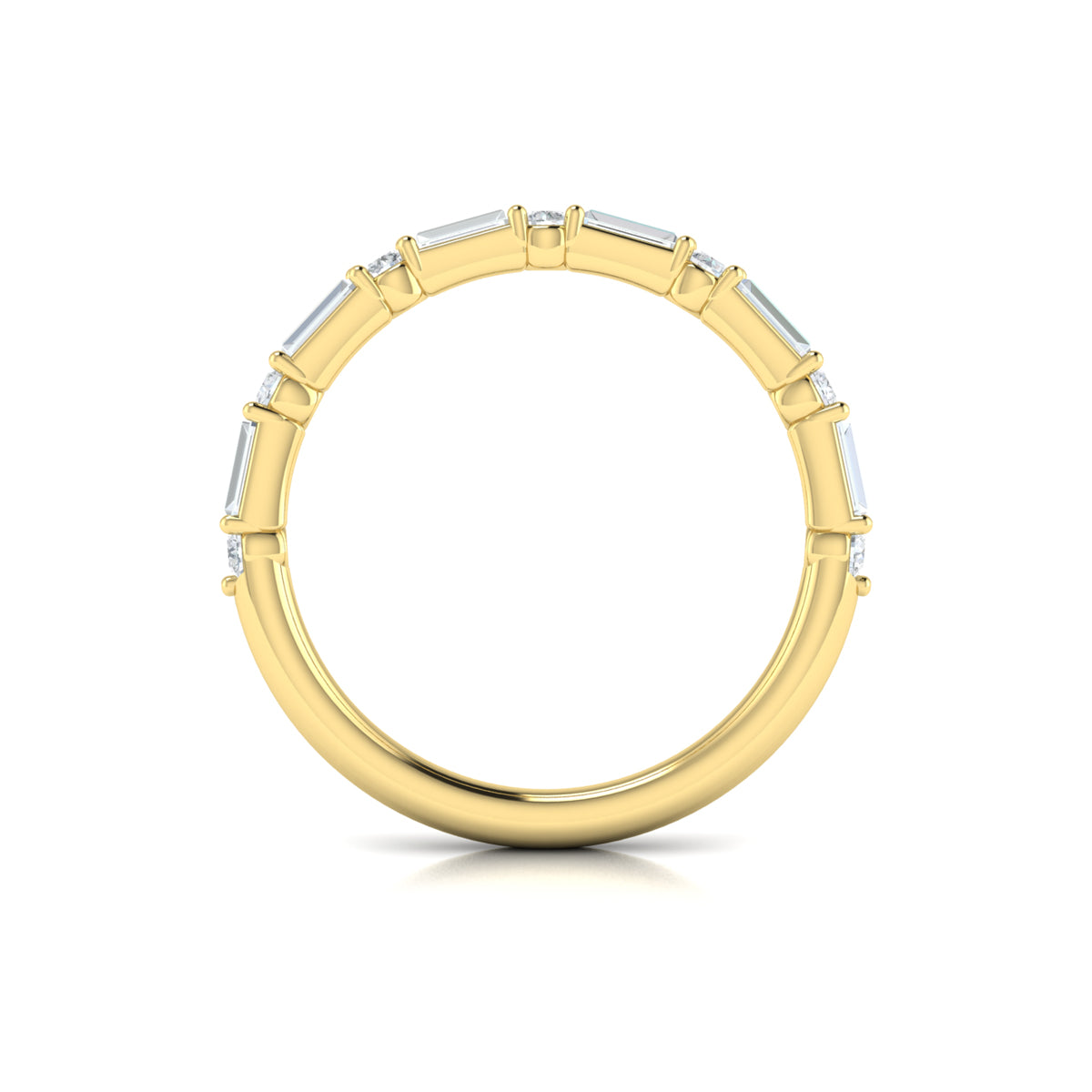 14kt Yellow Gold Diamond Womens Matching Wedding Band
