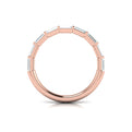 18kt Rose Gold Diamond Womens Matching Wedding Band