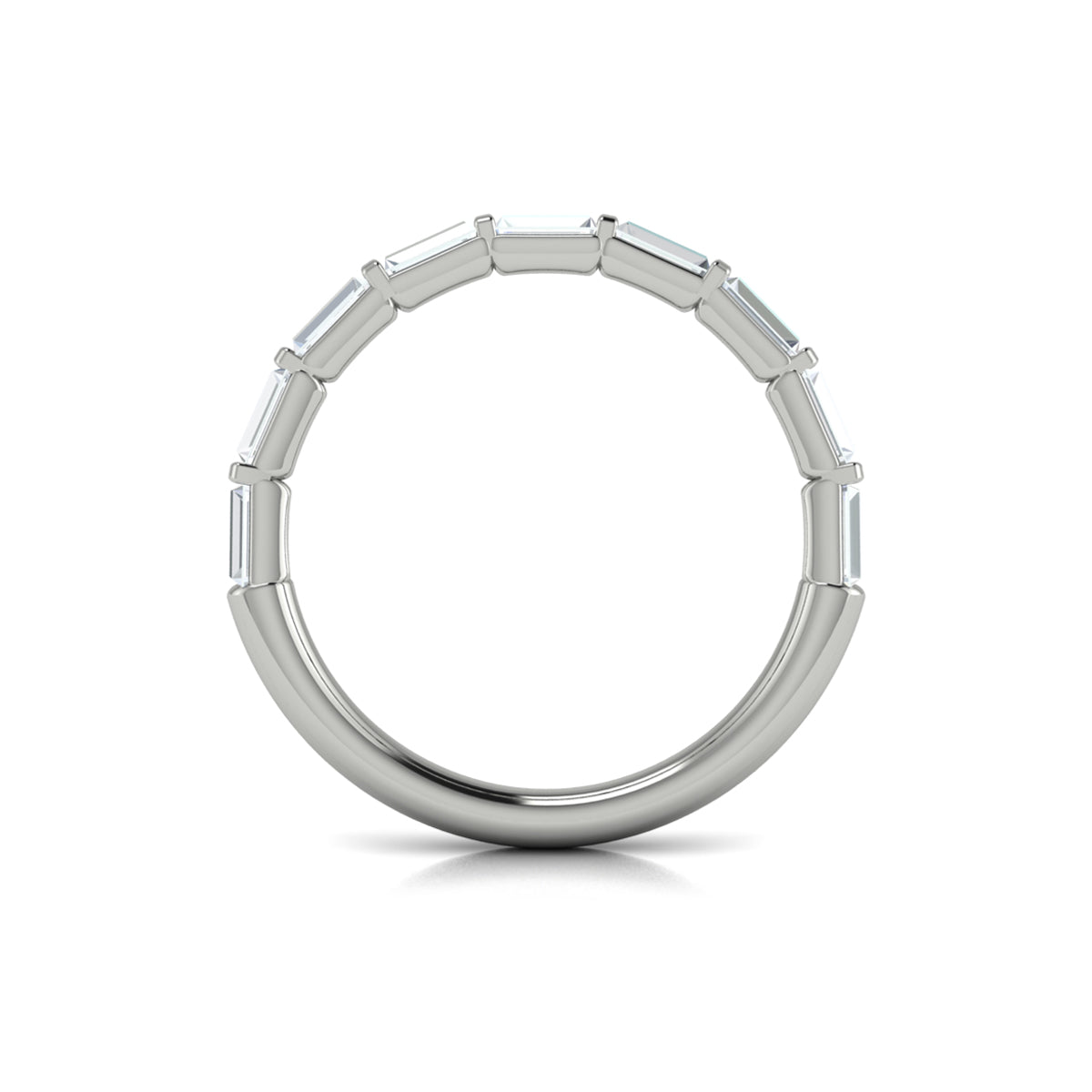 14K White Gold Diamond Womens Matching Wedding Band