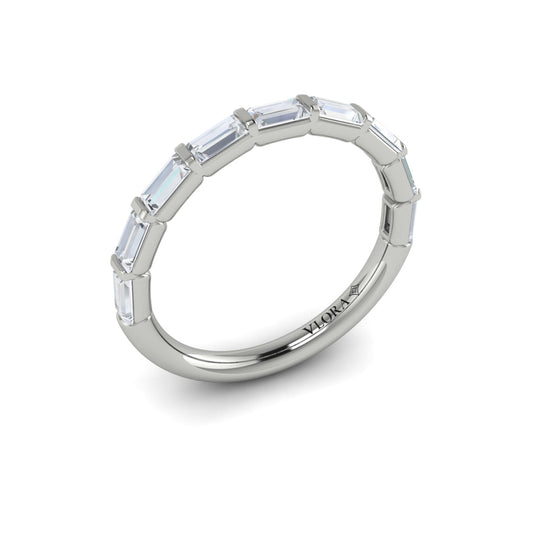 14K White Gold Diamond Womens Matching Wedding Band