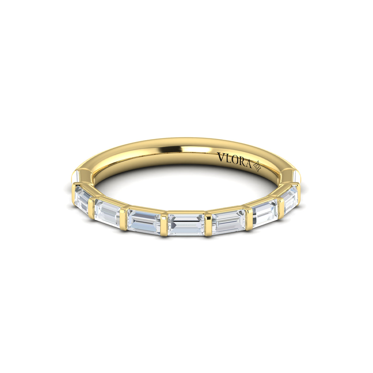 14kt Yellow Gold Diamond Womens Matching Wedding Band