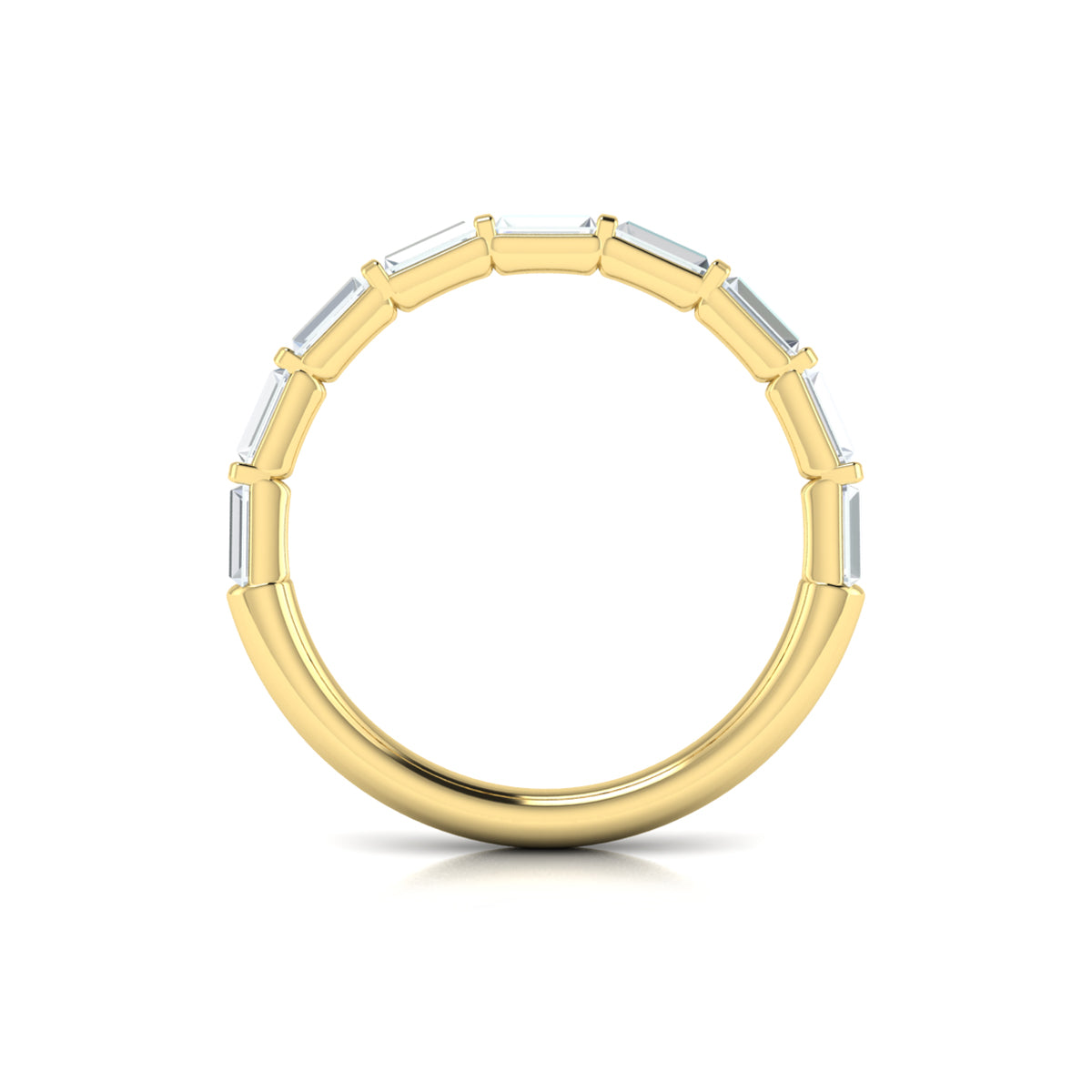 14kt Yellow Gold Diamond Womens Matching Wedding Band